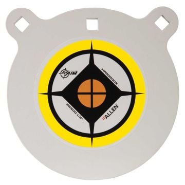 EZ Aim 8" Hardrock AR500 Steel Gong Shooting Target, 0.5" Thick, 5.3 lbs, White