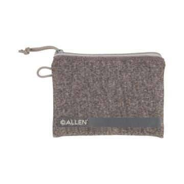Allen Company Lockable Handgun Storage Pouch with Writeable ID Label, Compact 5" to 7" Handguns, Gray