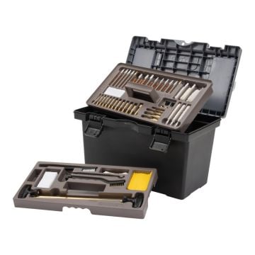Allen Company Universal Gun Cleaning Kit & Tool Box - Rifle, Shotgun & Handgun Gun Cleaner Kit - 65-Piece - Gun Accessories for Men and Women - Cleaning Kit Gun Case - Black