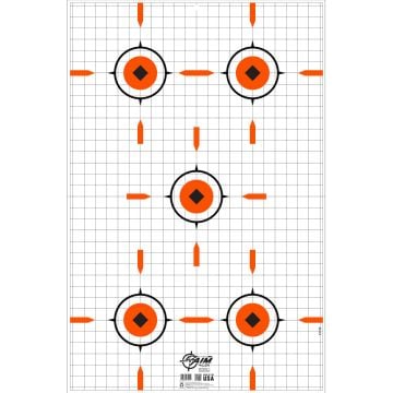 EZ Aim Sight Grid Shooting Target & Backer, Corrugated, 1-Target, 23" x 35," White